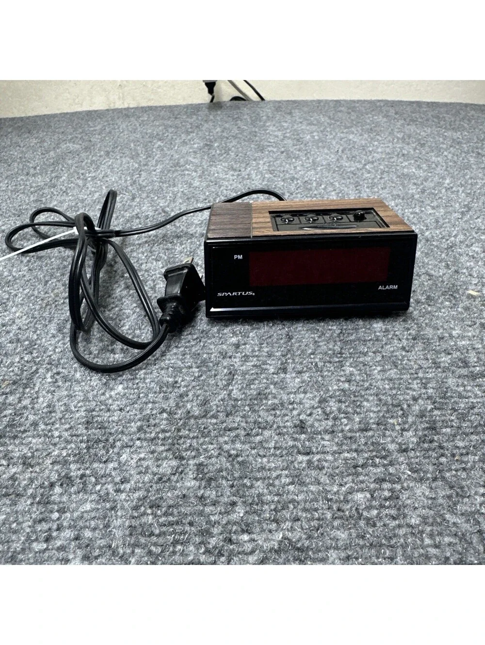 Vintage Spartus Travel Alarm Clock With Battery Backup Model #110861 Tested